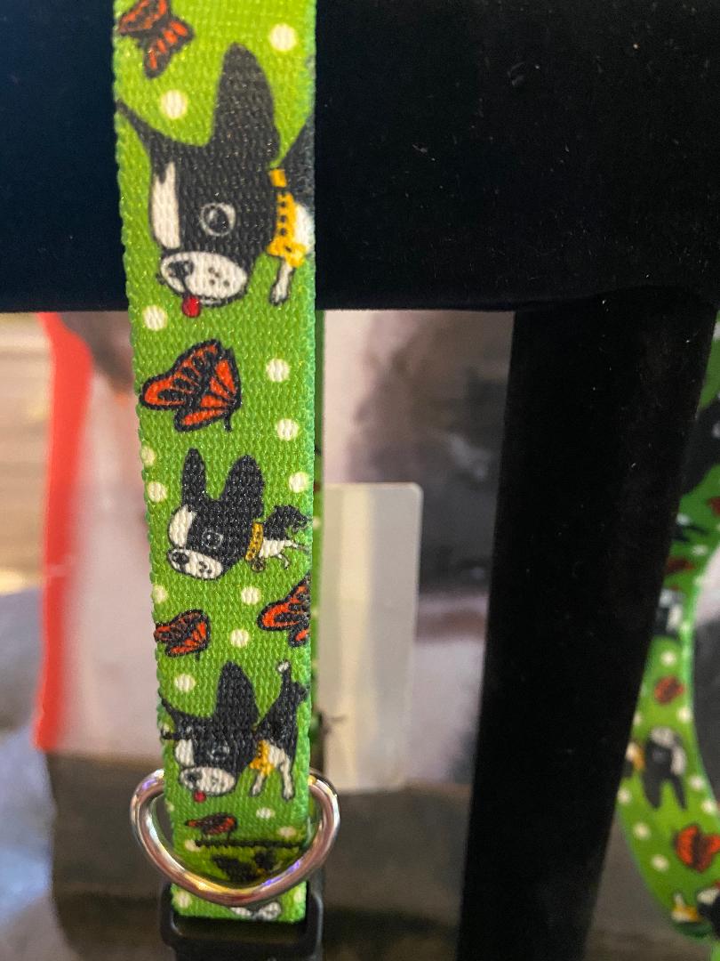 Green Butterfly Dog Collars and Leash