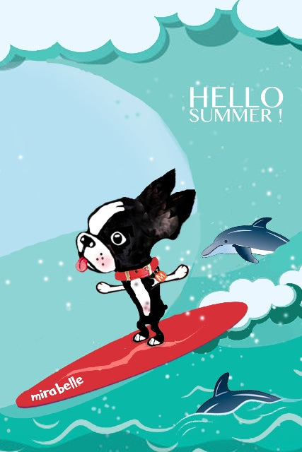 Hello Summer Surfing Card