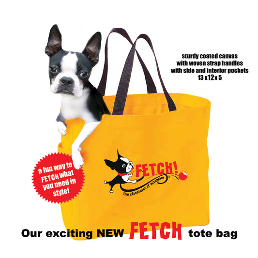 Mirabelle FETCH Yellow Canvas Tote